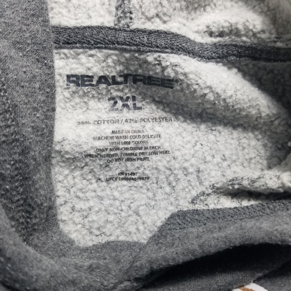 REALTREE MEN'S GRAY HOODIE SIZE 2XL (SEE FULL DESCRIPTION) - Picture 4 of 13